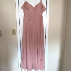 Revelry Bridesmaid Dress Lily Chiffon in Blushing Bride